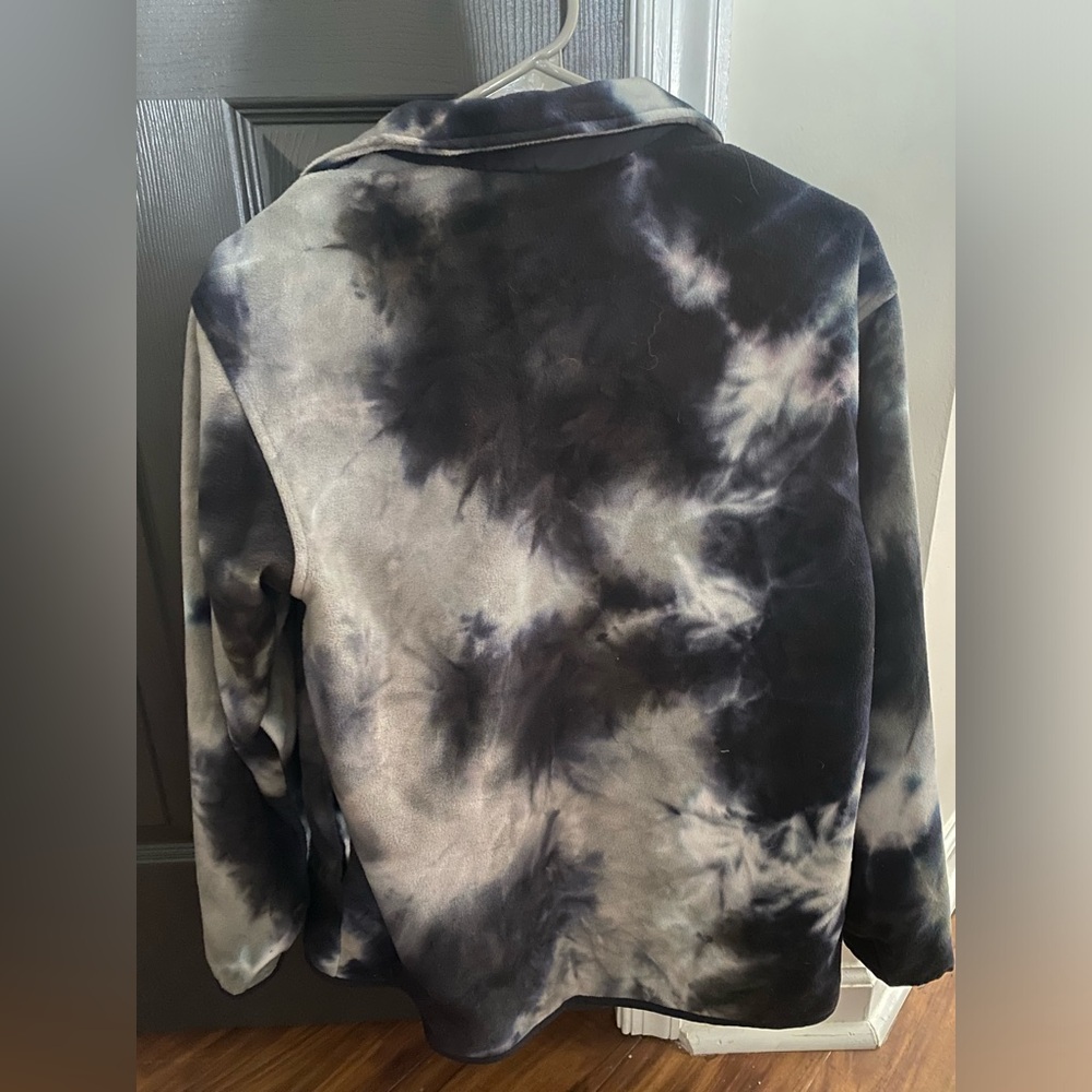 Garage tie dye fleece shacket with zipper - Picture 3 of 5